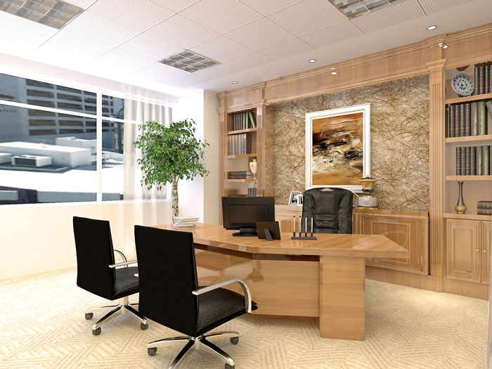 兒童童裝公司總經理辦公室裝修設計案例效果圖