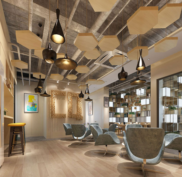 1000平方電子商務(wù)辦公室接待區(qū)域裝修設(shè)計案例效果圖