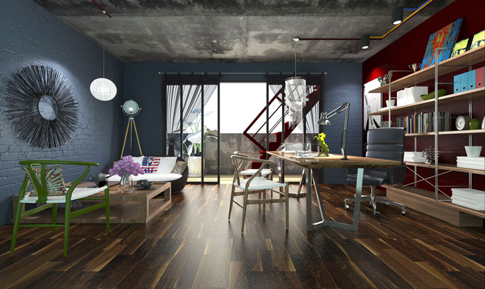 200平方LOFT風格總經理辦公室裝修設計案例效果圖