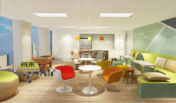 1450平方現代簡約風格辦公室茶水間裝修設計案例效果圖