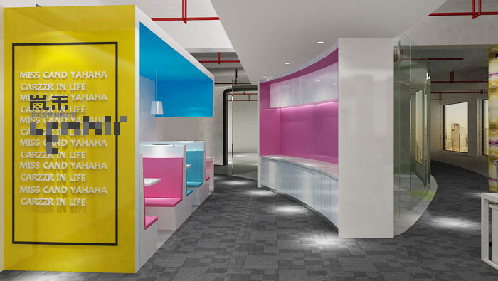 1030平方大型創意辦公室裝修設計案例