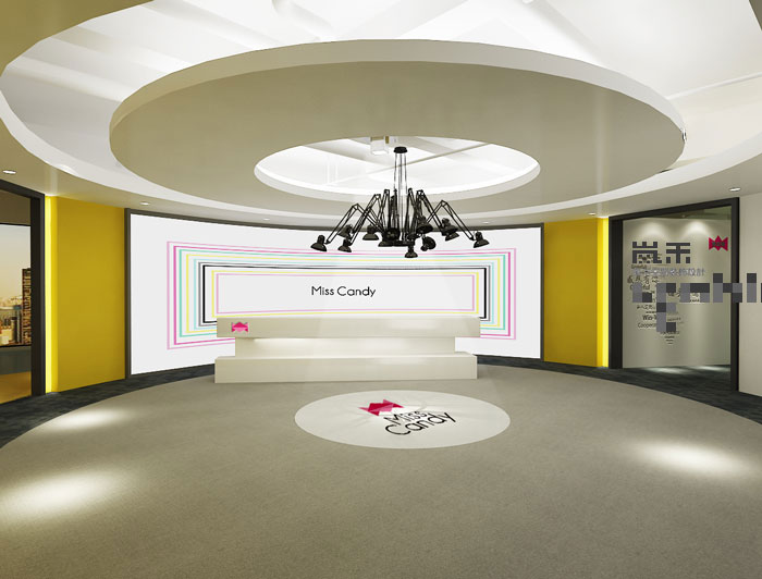 1000平方時尚創意辦公室前臺裝修設計案例效果圖