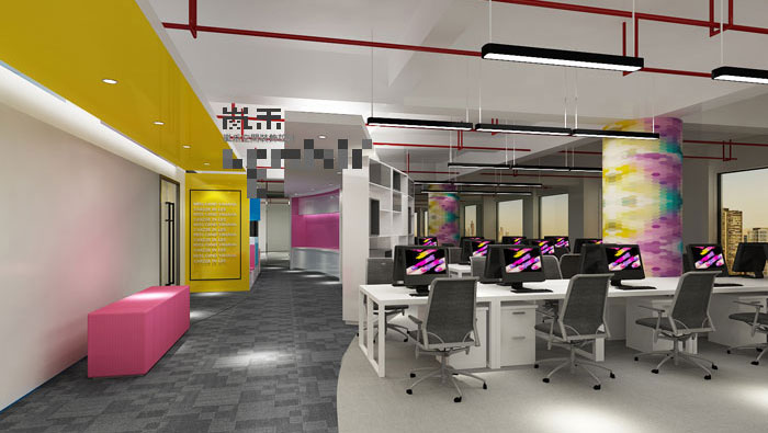 1000平方時尚創意辦公室裝修設計案例