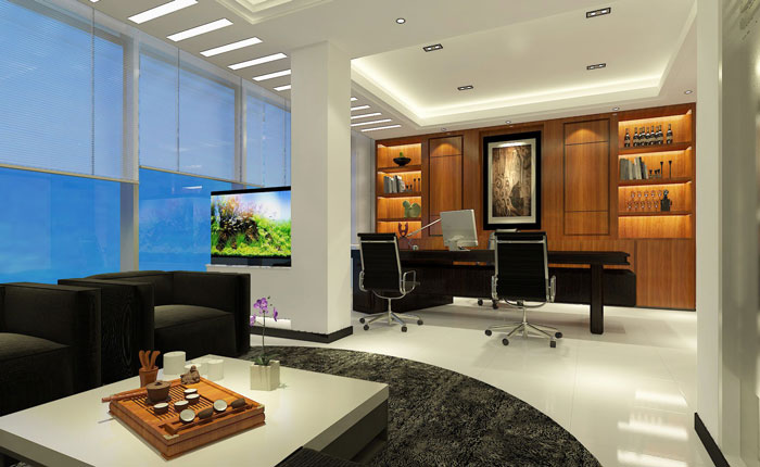 400平方教育行業總經理辦公室裝修設計案例效果圖