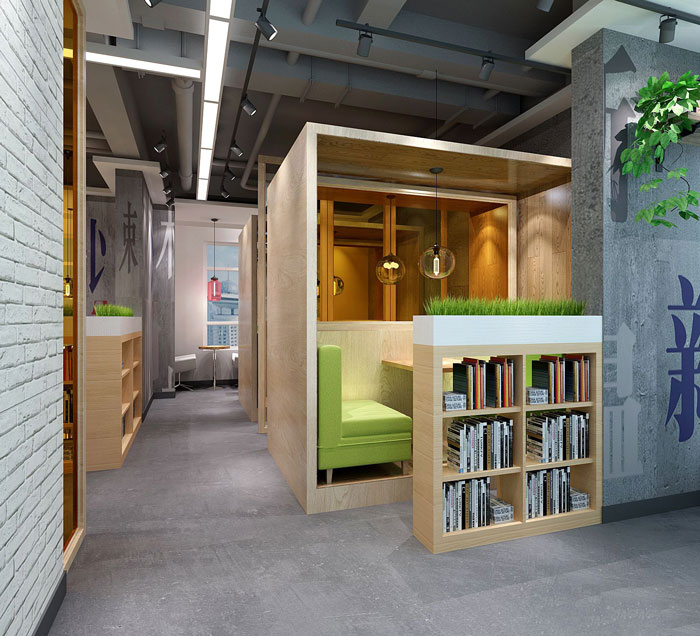 650平方教育辦公室休息區域裝修設計案例效果圖