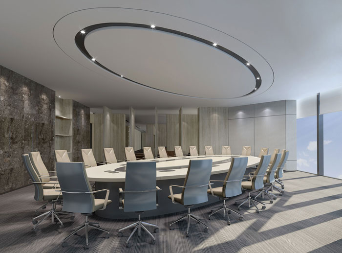 1420平方現代簡約辦公室會議室裝修設計案例效果圖