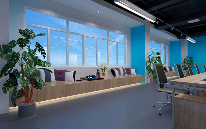 920平方中大型辦公室休息區(qū)域裝修設(shè)計案例效果圖