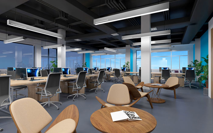 920平方中大型辦公室辦公休息區(qū)域裝修設(shè)計案例效果圖