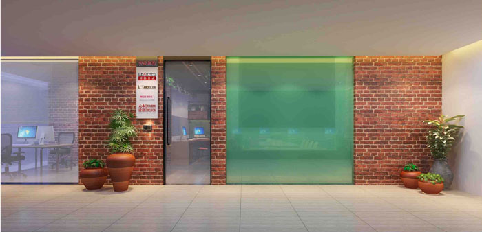 220平方現代簡約辦公室進門區域裝修設計案例效果圖