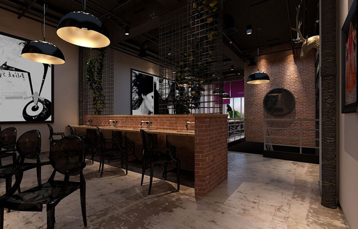 500平方LOFT風(fēng)格辦公室工作區(qū)域裝修設(shè)計案例效果圖