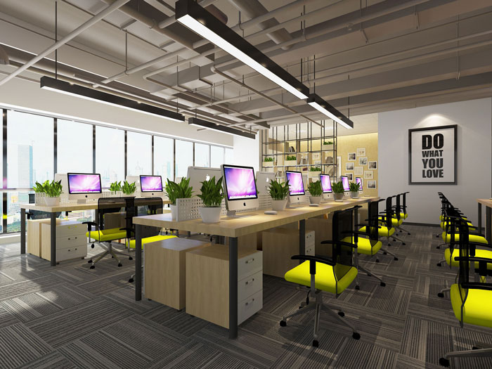 600平方乳業公司辦公室辦公區域軟裝設計效果圖