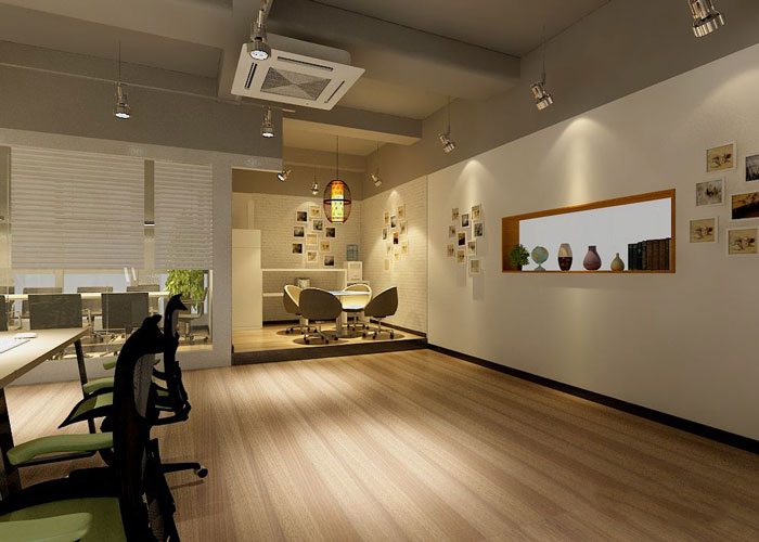 260平方現代簡約辦公室前臺接待區域裝修設計案例效果圖