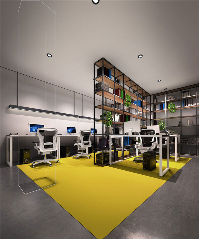 1260平方時尚創意辦公室辦公區域裝修設計案例效果圖