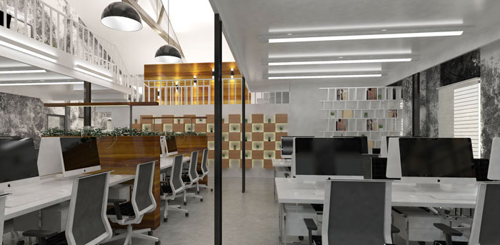 1020平方大型辦公室裝修設(shè)計案例