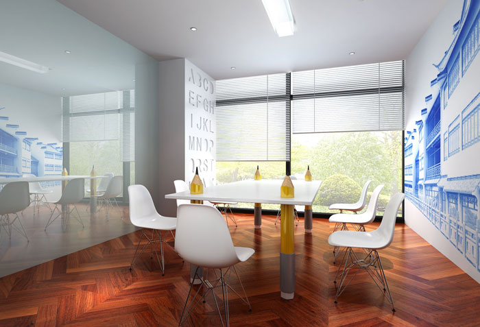 810平方中型辦公室茶水間裝修設(shè)計案例效果圖