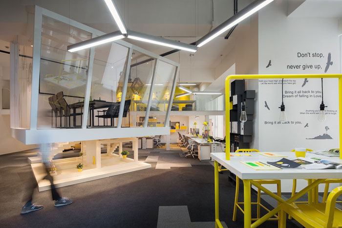 605平方中型辦公室辦公區域裝修設計案例效果圖