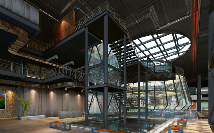 1800平方辦公室整體設計方案效果圖