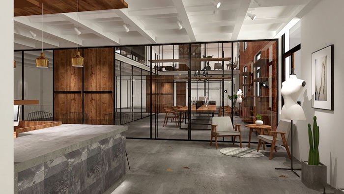 850平方廠房辦公室裝修設計案例
