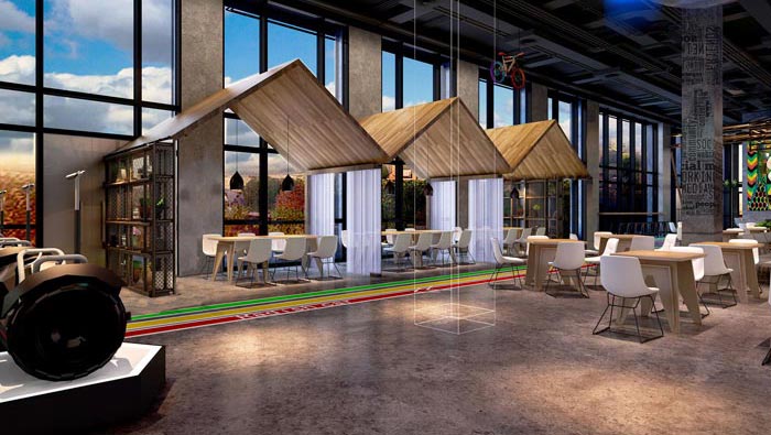 2200平方廠房辦公室裝修設計案例