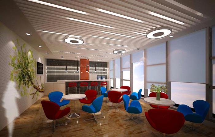 航空科技公司辦公室裝修設(shè)計效果圖