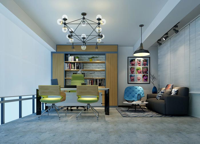 600平方培訓(xùn)機(jī)構(gòu)校長(zhǎng)辦公室裝修設(shè)計(jì)案例效果圖