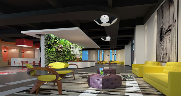 辦公室前臺(tái)裝修設(shè)計(jì)效果圖