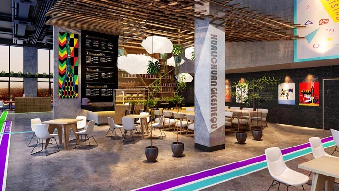 2100平方工業風辦公室裝修設計案例