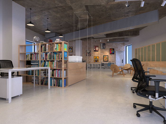 150平方工業風辦公室辦公區域裝修設計案例效果圖