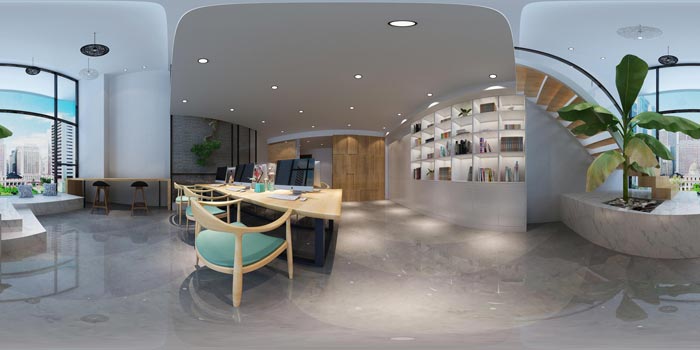 700平方設(shè)計(jì)事務(wù)所辦公室前臺(tái)裝修設(shè)計(jì)案例效果圖