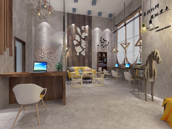 室內設計工作室辦公區域裝修設計案例效果圖