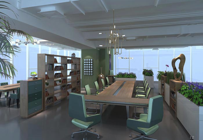 傳媒公司辦公室辦公空間裝修設計案例效果圖