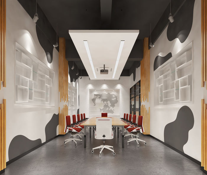 廠房loft風(fēng)格辦公室會議室裝修設(shè)計(jì)案例效果圖