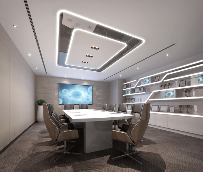 創業公司辦公室會議室裝修設計案例效果圖