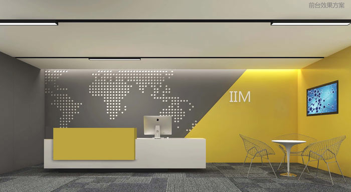 機器人科技公司辦公室前臺裝修設計案例效果圖