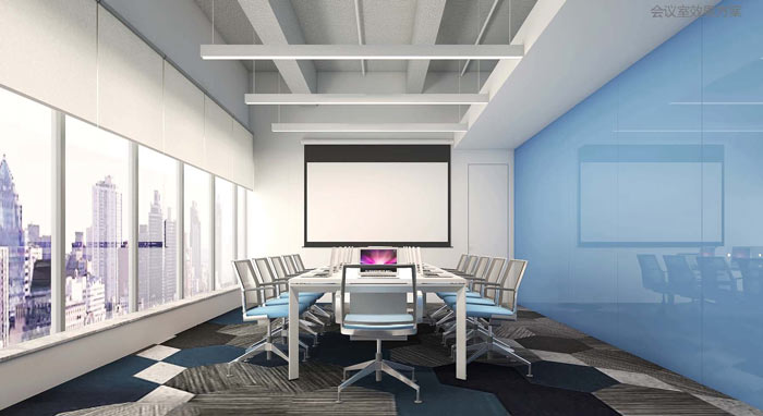 機器人科技公司辦公室會議室裝修設計案例效果圖