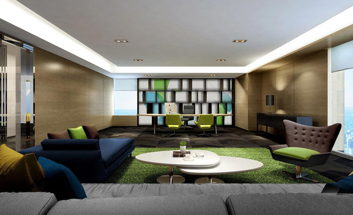 1100平方工業風總經理辦公室裝修設計案例效果圖