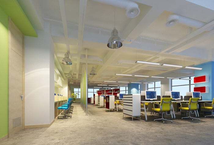 早教中心辦公室辦公區域裝修設計案例效果圖