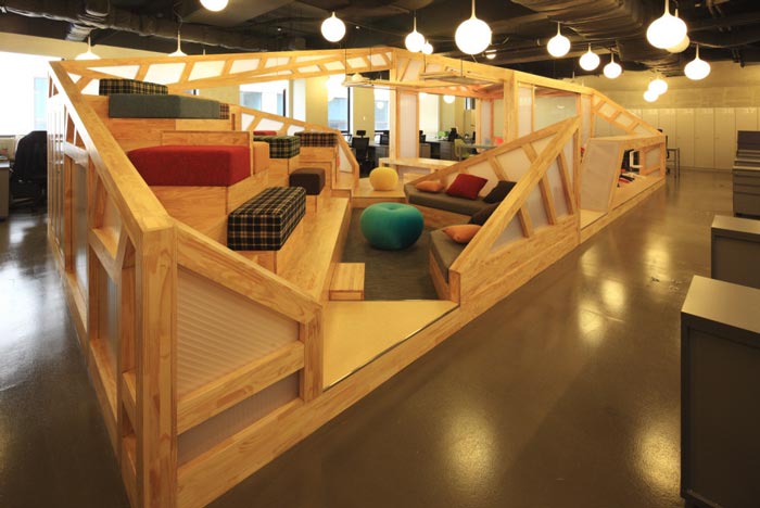 家具廠商辦公室休息區(qū)域裝修設(shè)計(jì)案例效果圖