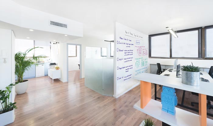 初創公司辦公室動線裝修設計案例效果圖