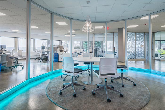 B2B公司辦公室交流區域裝修設計案例效果圖