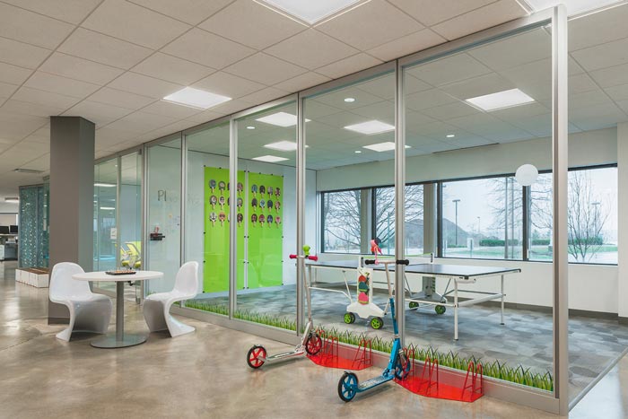 B2B公司辦公室玩耍區域裝修設計案例效果圖