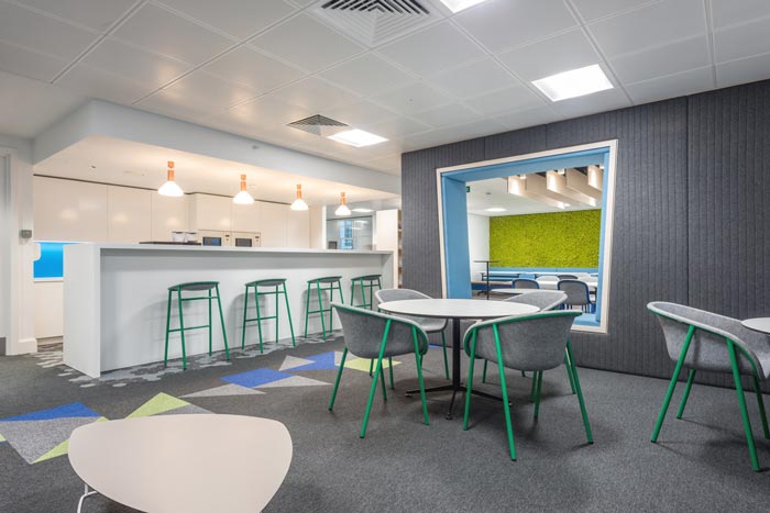 市場調研公司辦公室吧臺裝修設計案例效果圖