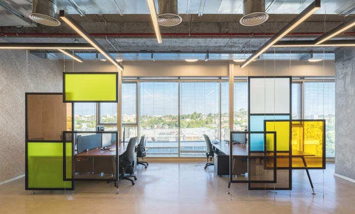 網(wǎng)絡安全服務公司辦公室辦公區(qū)域裝修設計案例效果圖