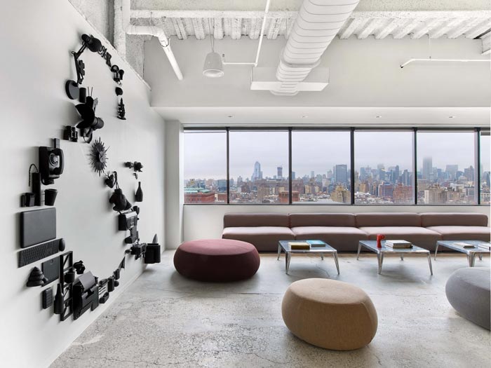 通信服務公司辦公室進門區域裝修設計案例效果圖