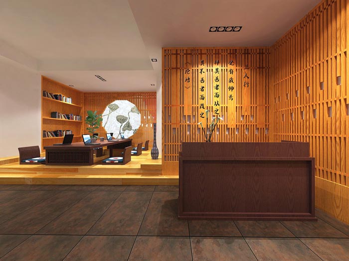 中式租賃托管辦公室裝修設計案例