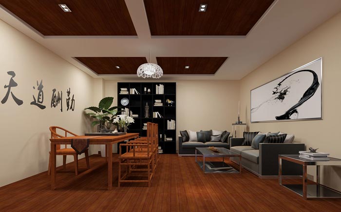 新中式loft風格辦公室裝修設計案例