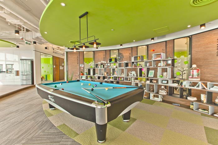 現代簡約辦公室娛樂區域裝修設計案例效果圖