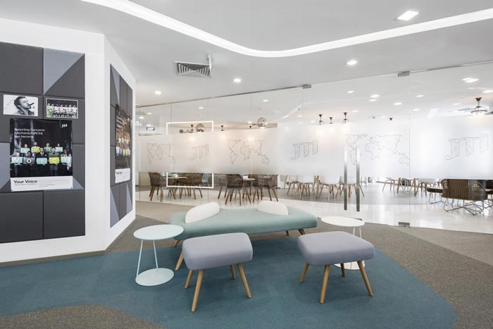 創意混搭辦公室動線裝修設計案例效果圖