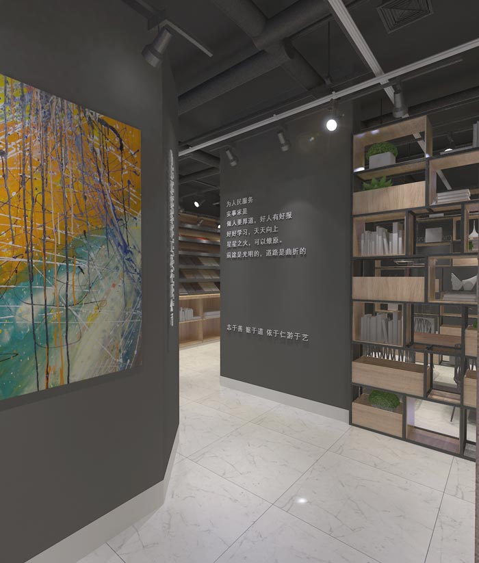 116平方創業公司辦公室進門區域裝修設計案例效果圖