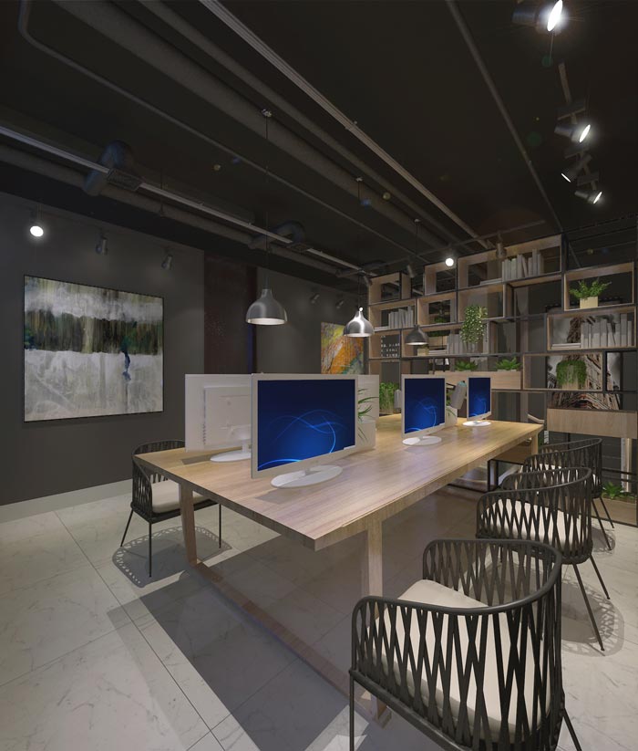 116平方創業公司辦公室裝修設計案例效果圖